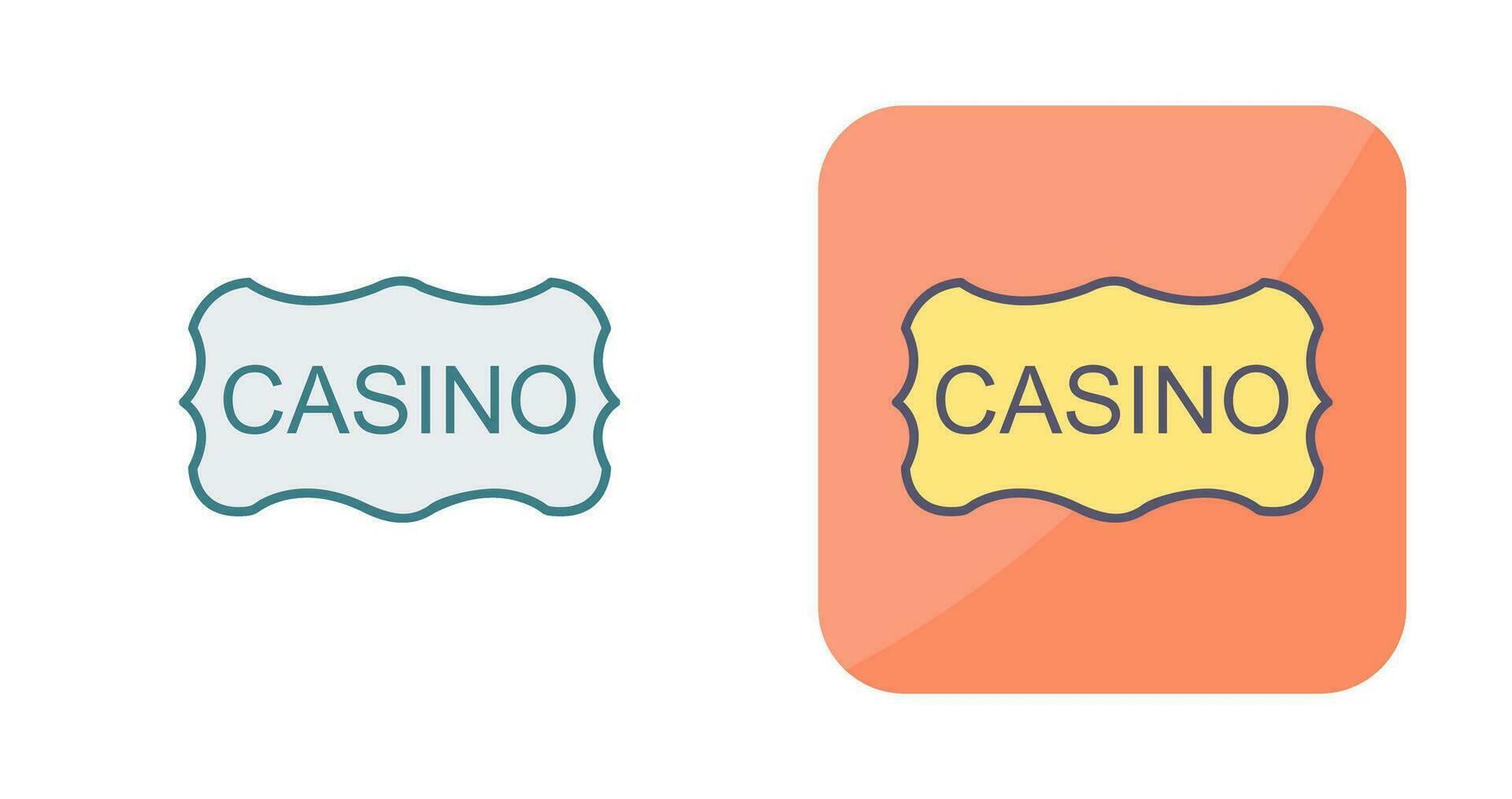 icône de vecteur de signe de casino