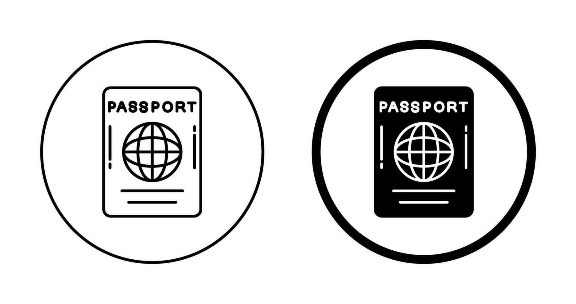 icône de vecteur de passeport