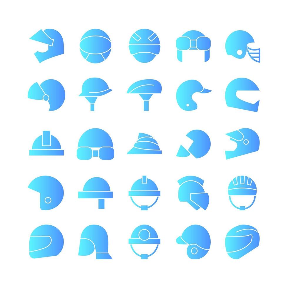 jeu d'icônes de casque dégradé vectoriel pour site Web présentation d'application mobile médias sociaux adaptés à l'interface utilisateur et à l'expérience utilisateur