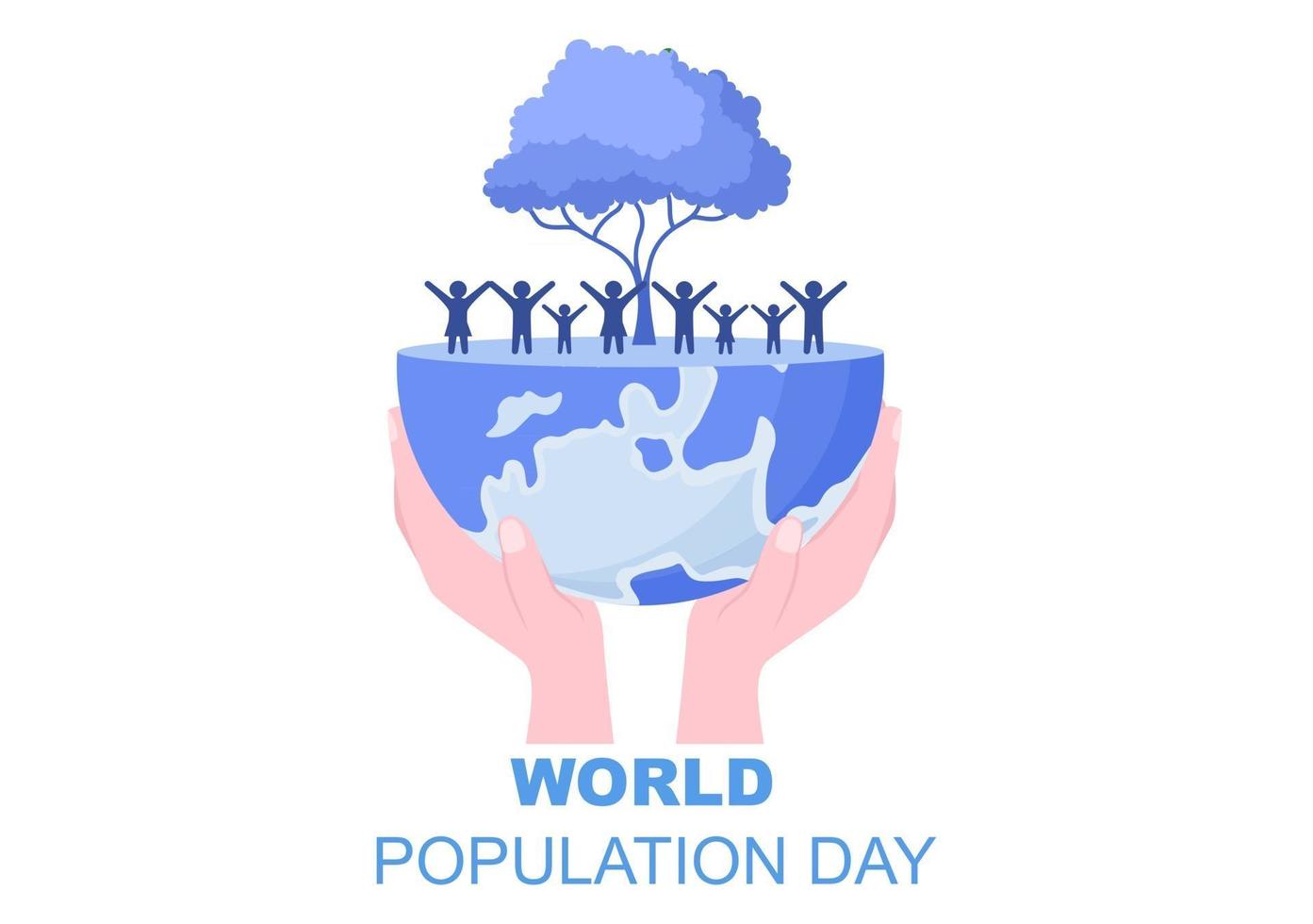 illustration de la journée mondiale de la population vecteur