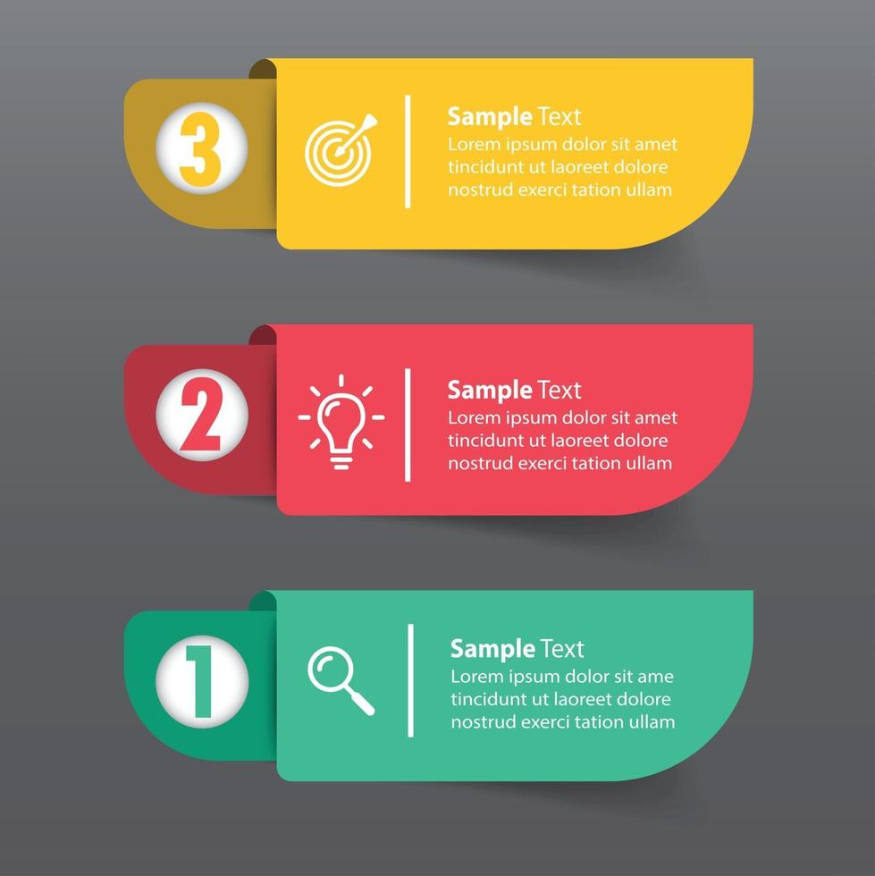 infographie de bannière de modèle de zone de texte moderne vecteur