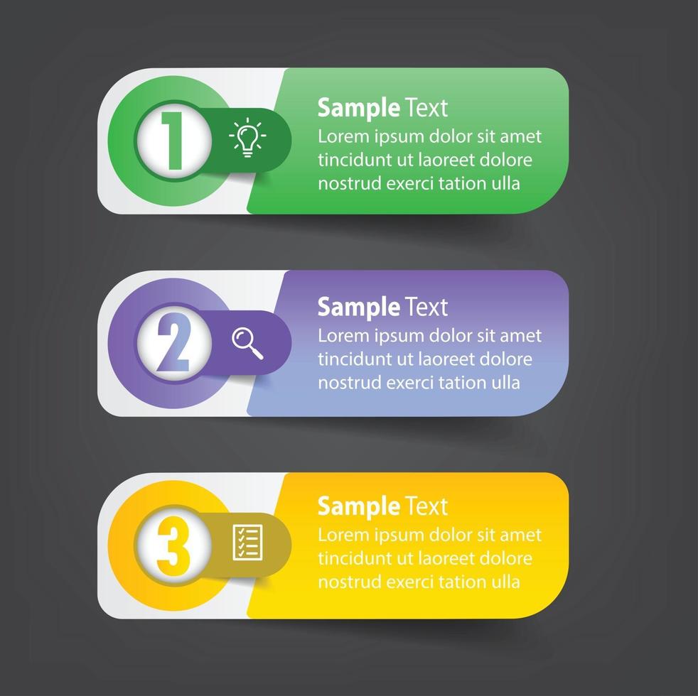 infographie de bannière de modèle de zone de texte moderne vecteur