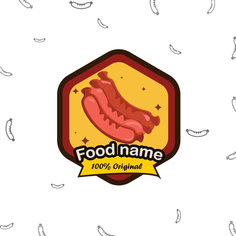 grillé saucisse symbole logo avec moderne style vecteur modèle adapté pour vite nourriture affaires