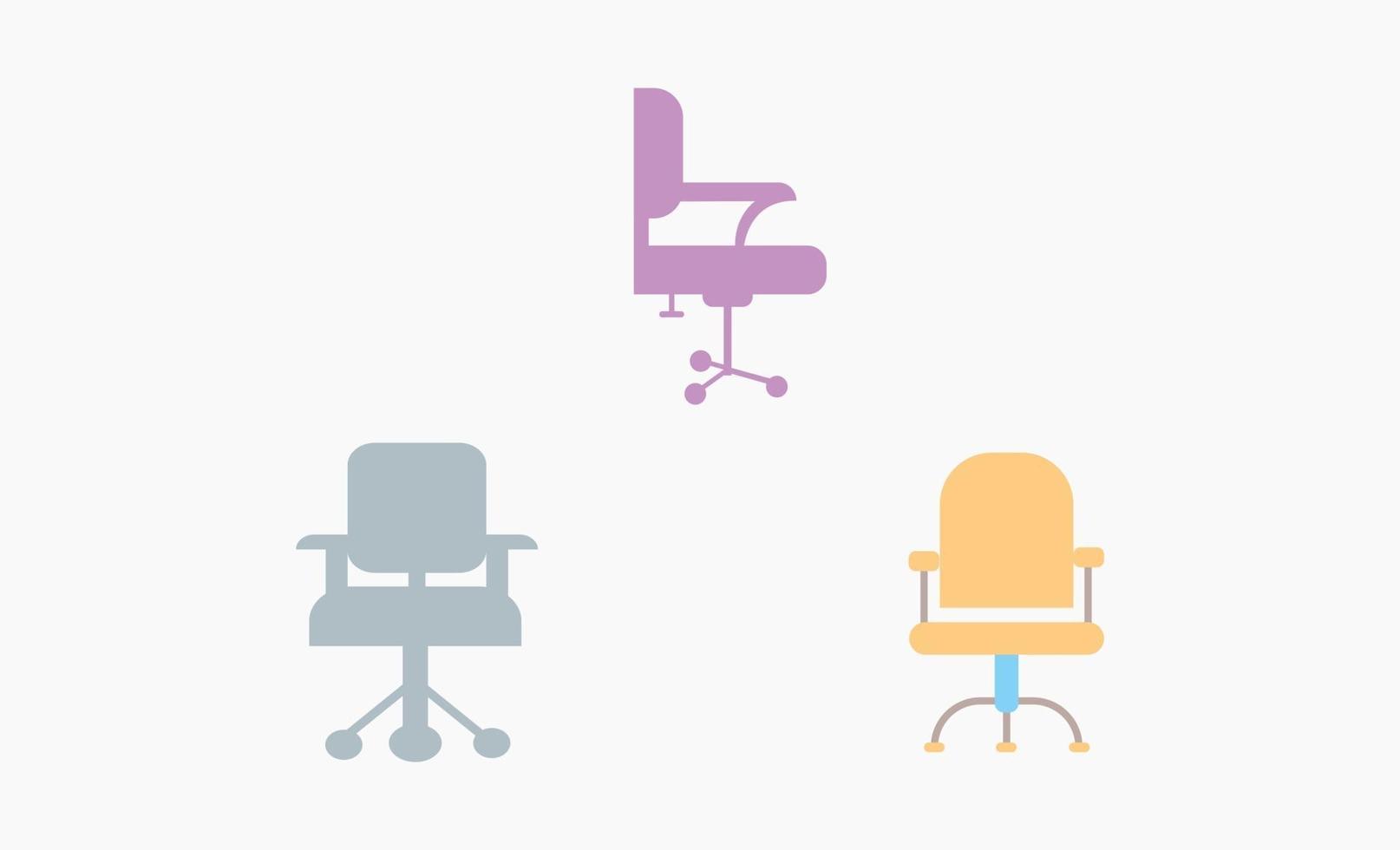 chaise de bureau icône clipart design vecteur