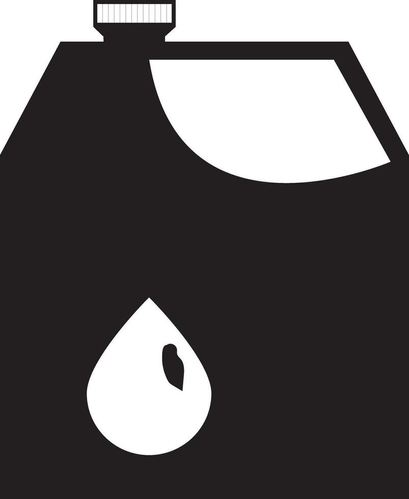 illustration de une pétrole jerrycan dans noir et blanc couleur. vecteur