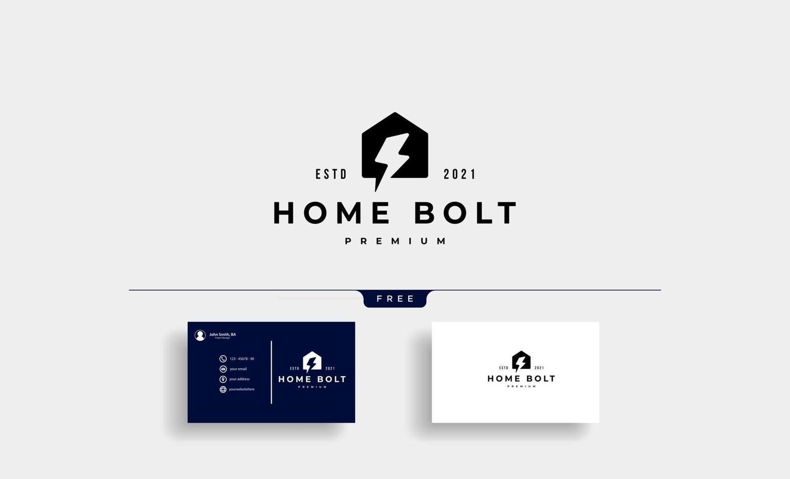 Boulon à la maison logo vector design icône illustration