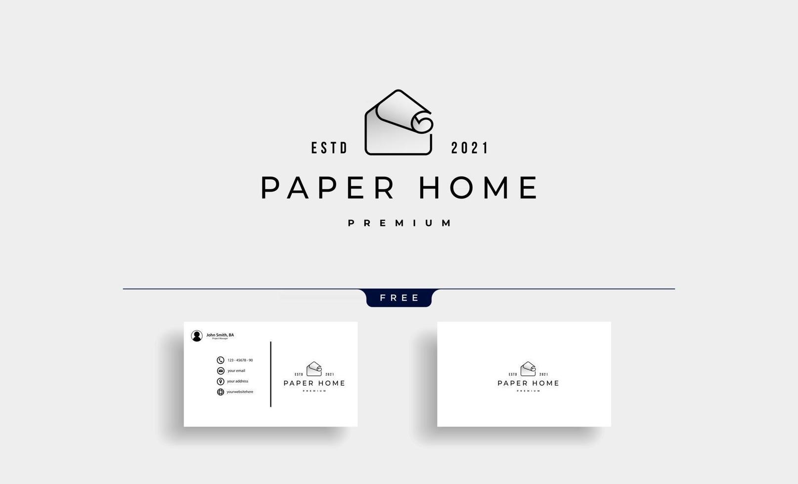 papier accueil logo design icône vecteur illustration