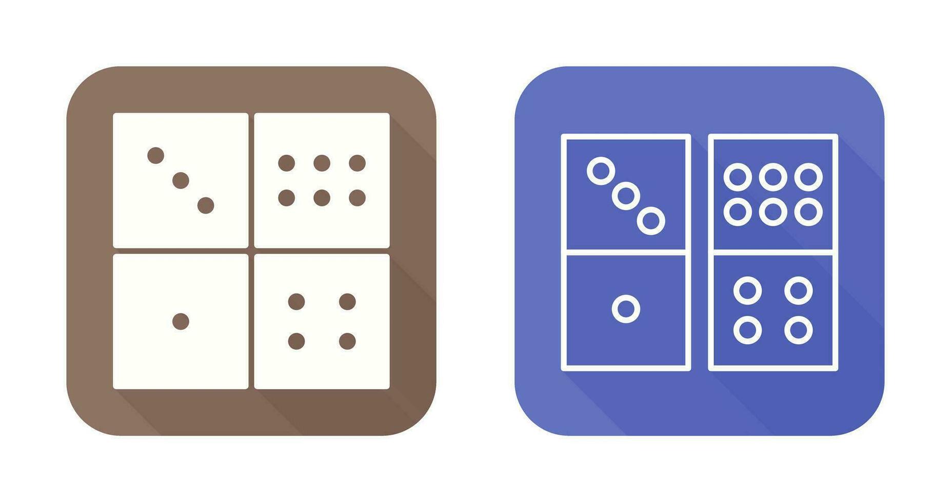 icône de vecteur de jeu de domino