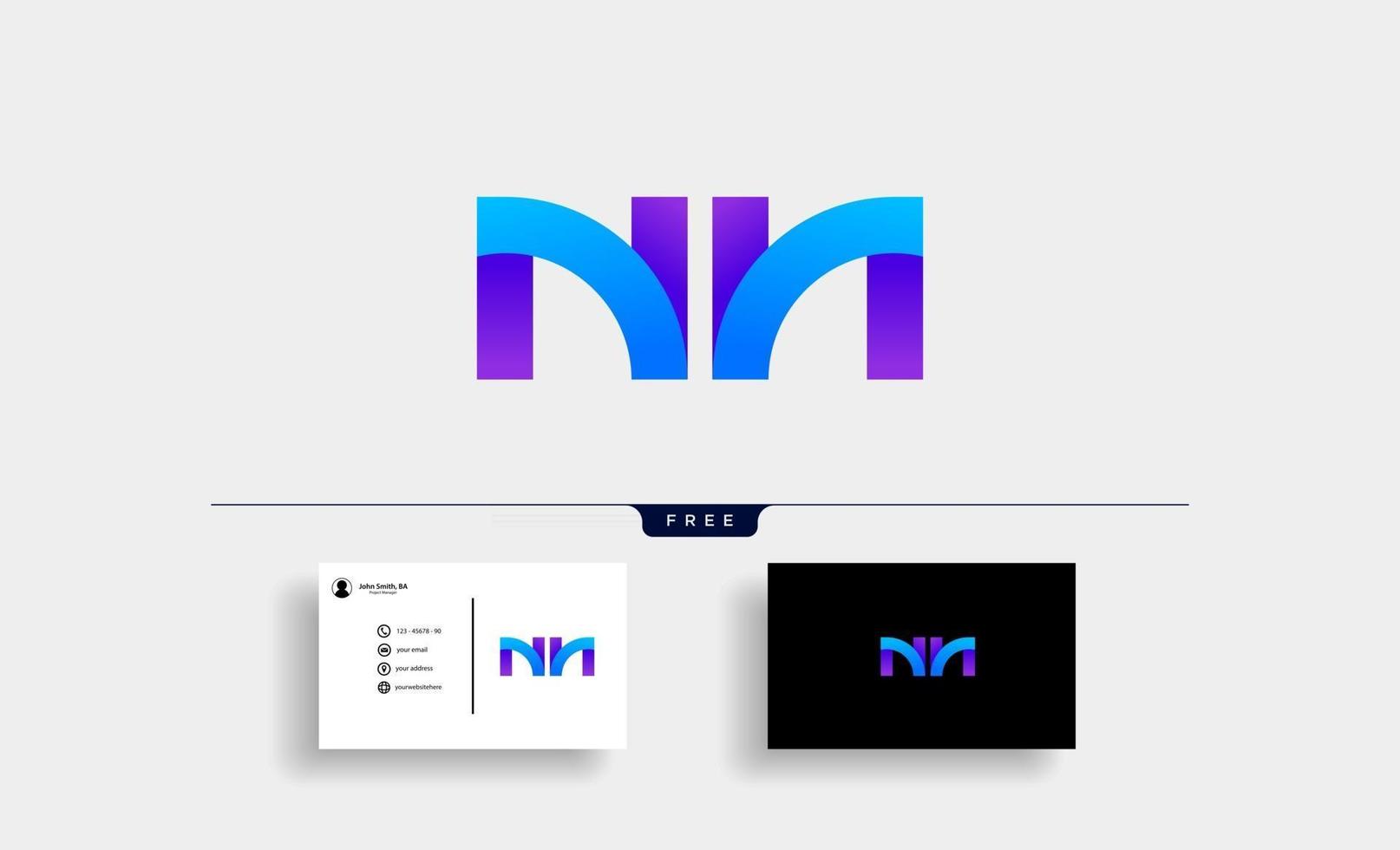 lettre nm logo design illustration vectorielle vecteur