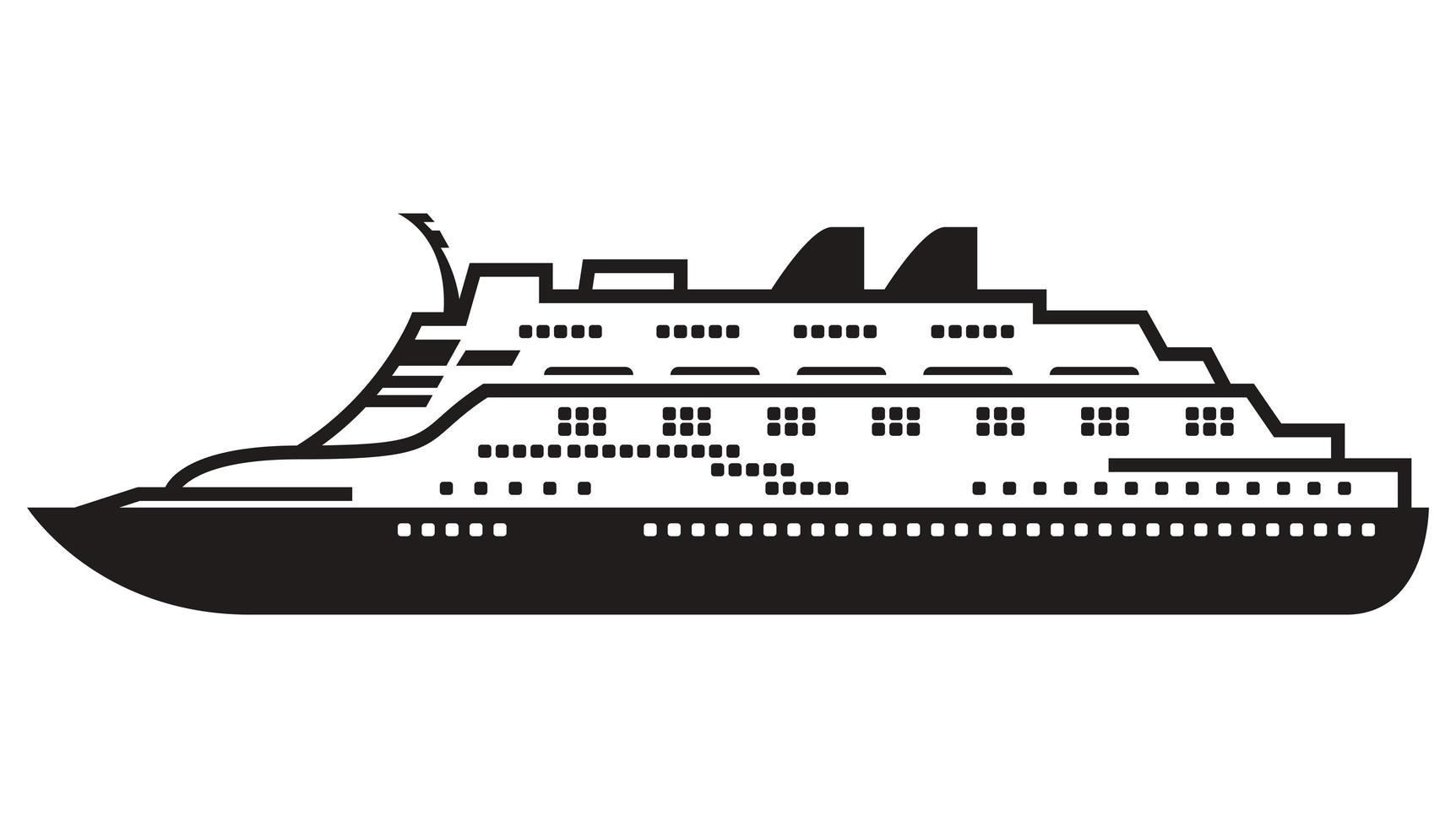 silhouette de navire simple vecteur