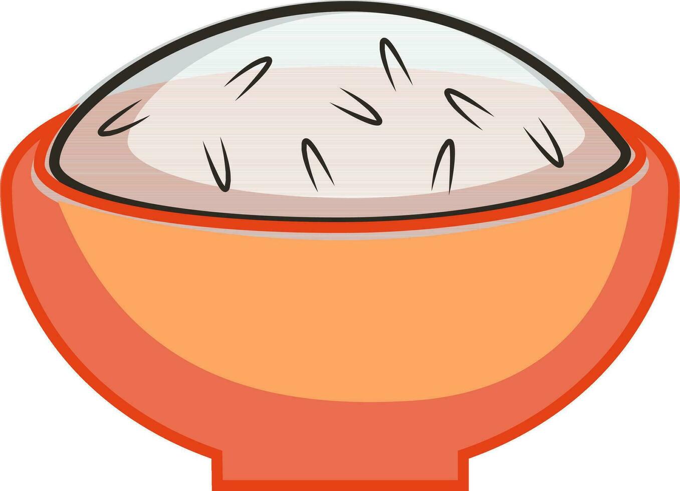 illustration de nourriture dans bol. vecteur