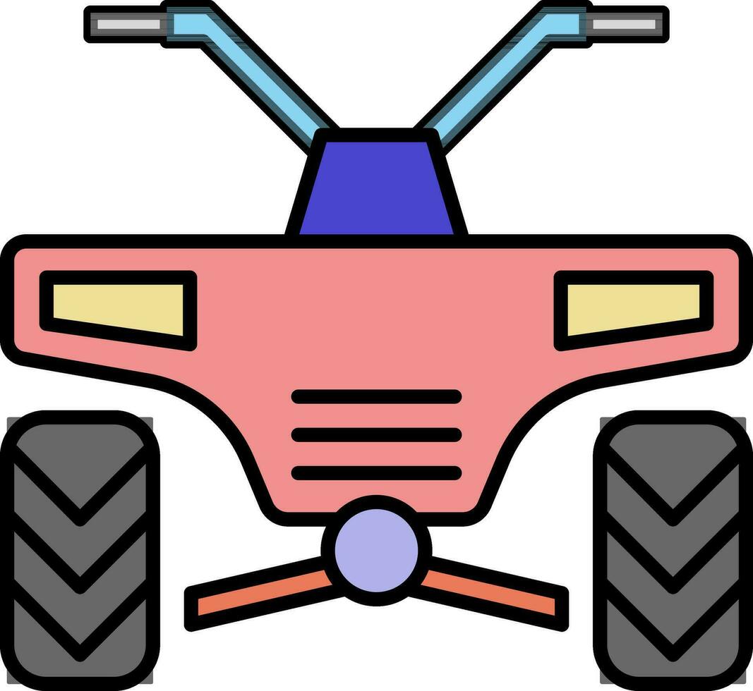 plat illustration de quad vélo. vecteur