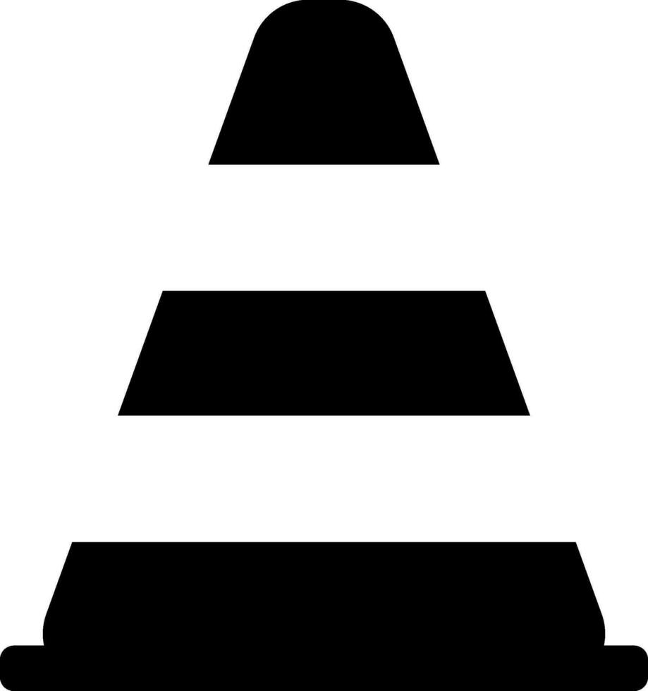 vecteur plat signe ou symbole de une circulation cône.