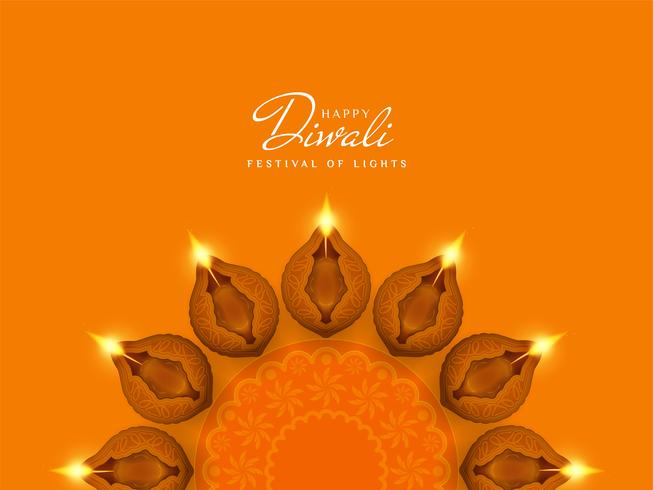 Résumé historique du festival Happy Diwali vecteur