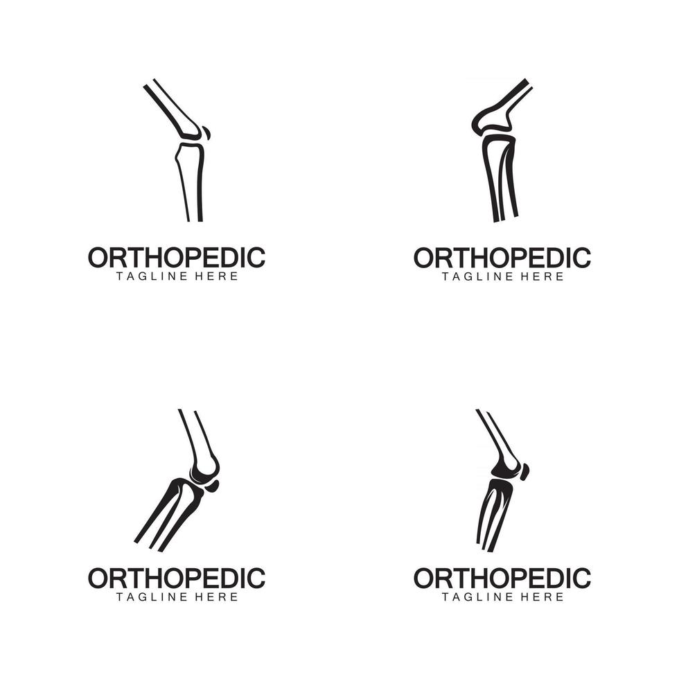 vecteur de logo d'os de santé orthopédique