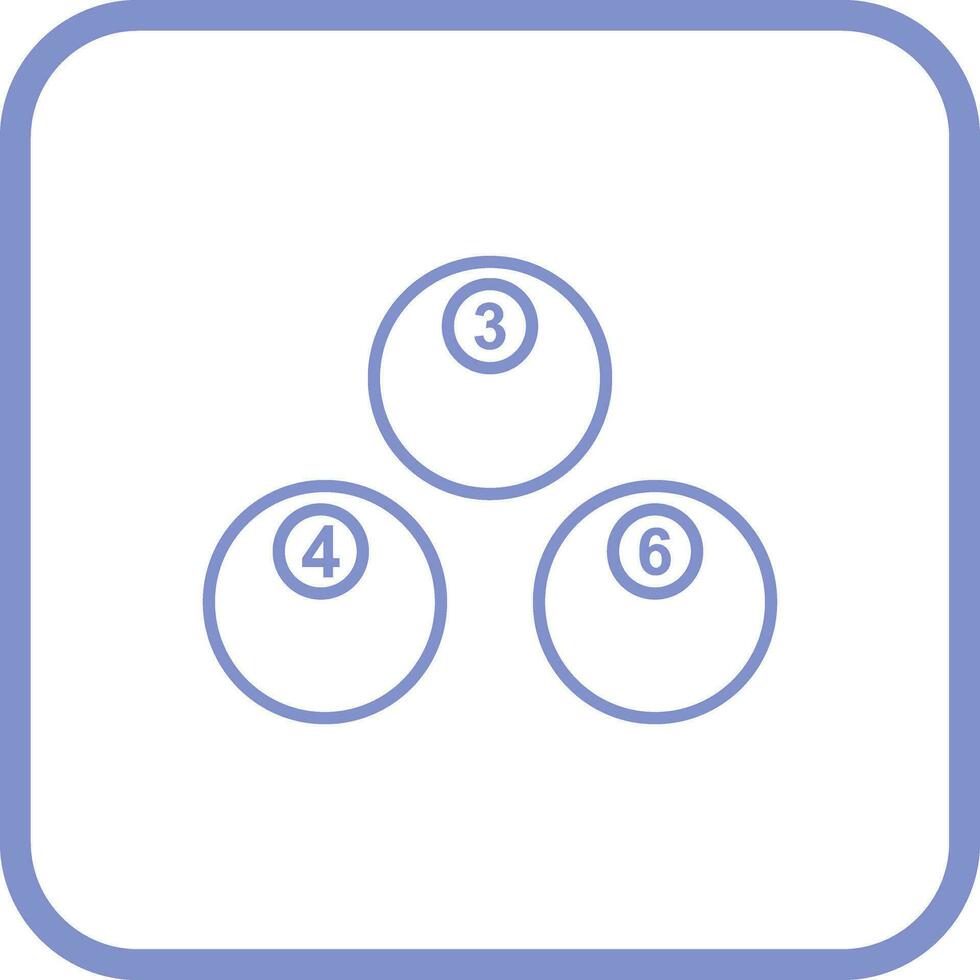icône de vecteur de boules de billard unique