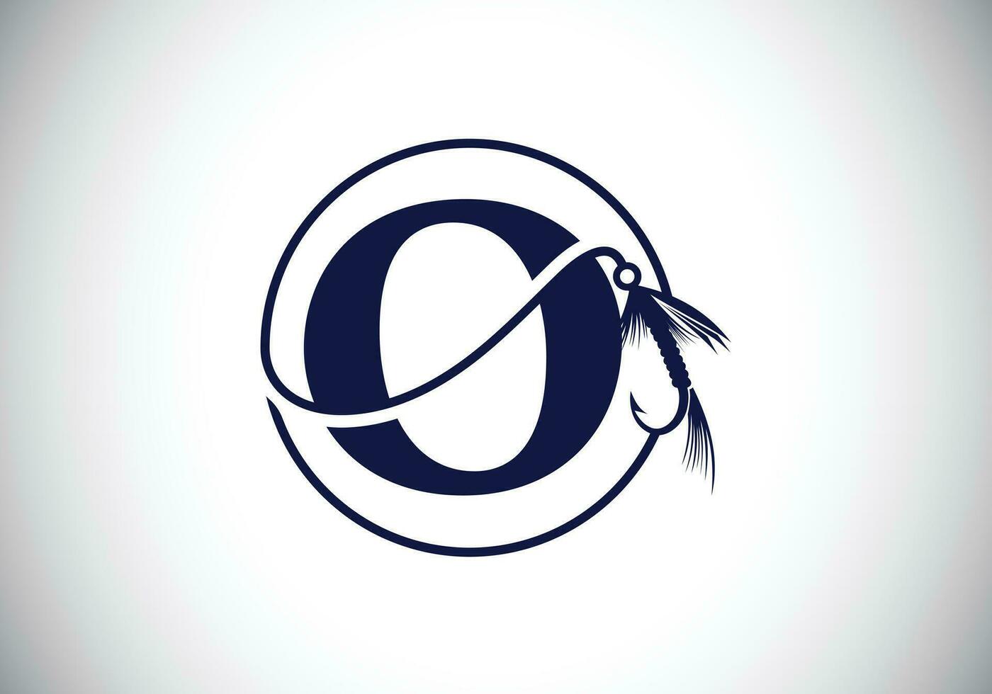 initiale alphabet avec pêche accrocher. pêche logo concept vecteur illustration. moderne logo conception pour pêche boutique, entreprise, et entreprise identité