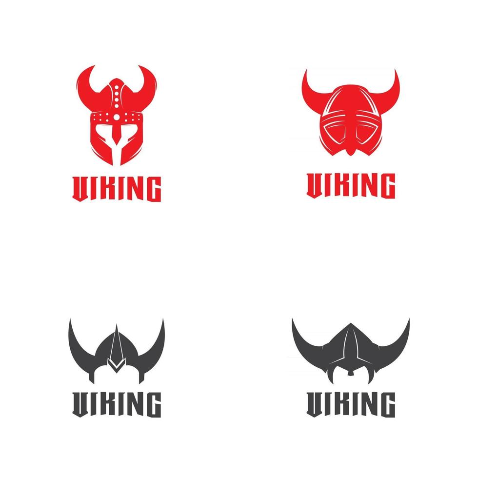 modèle de vecteur de conception de logo de casque viking