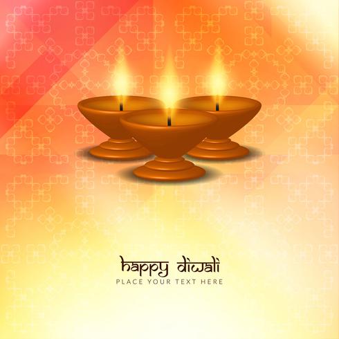 Abstrait beau design de fond de voeux joyeux Diwali vecteur