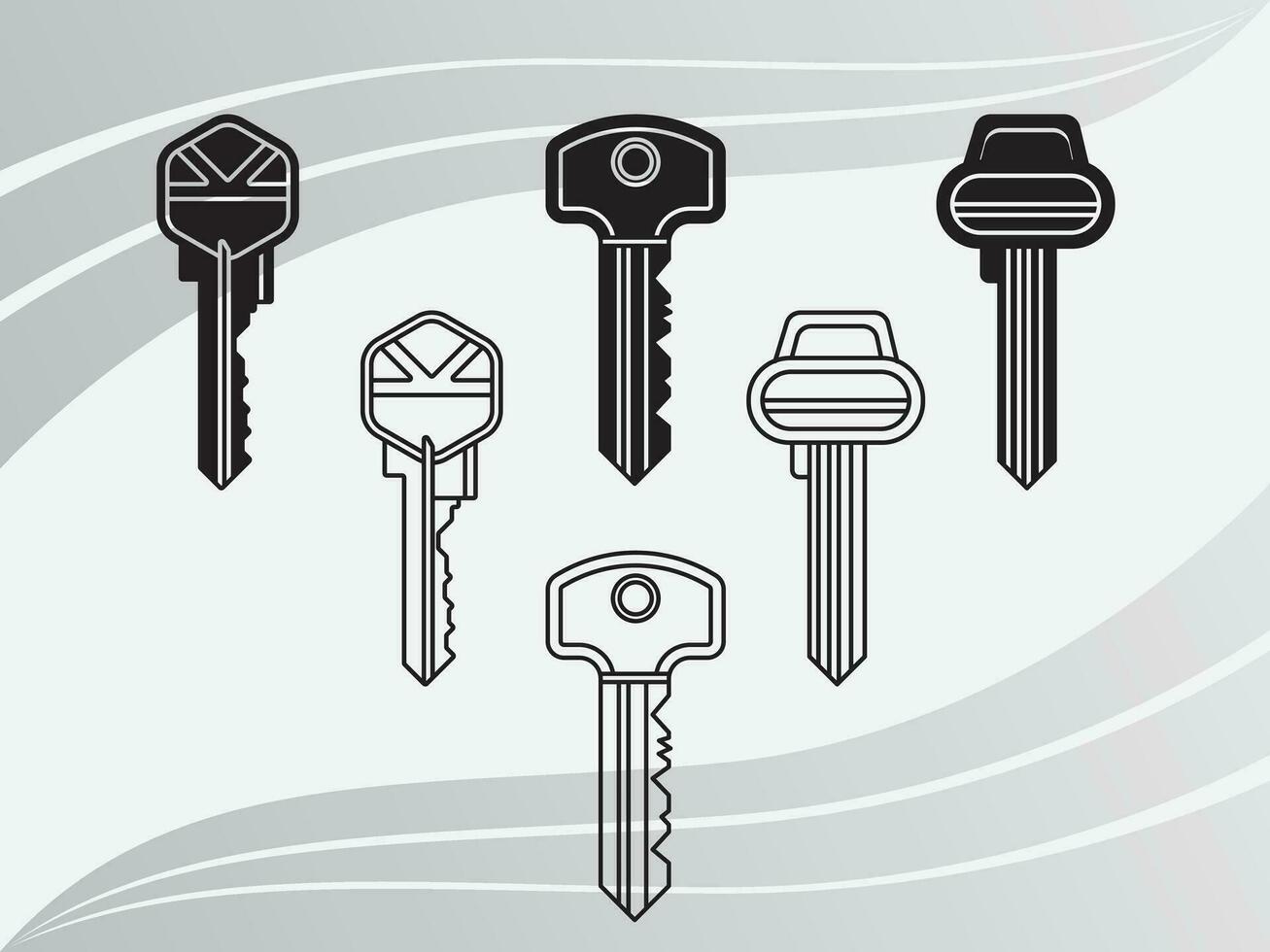 clé, clés Couper des dossiers, clés agrafe art, imprimable clés, clés eps, clés vecteur, clés silhouette, clé eps paquet vecteur