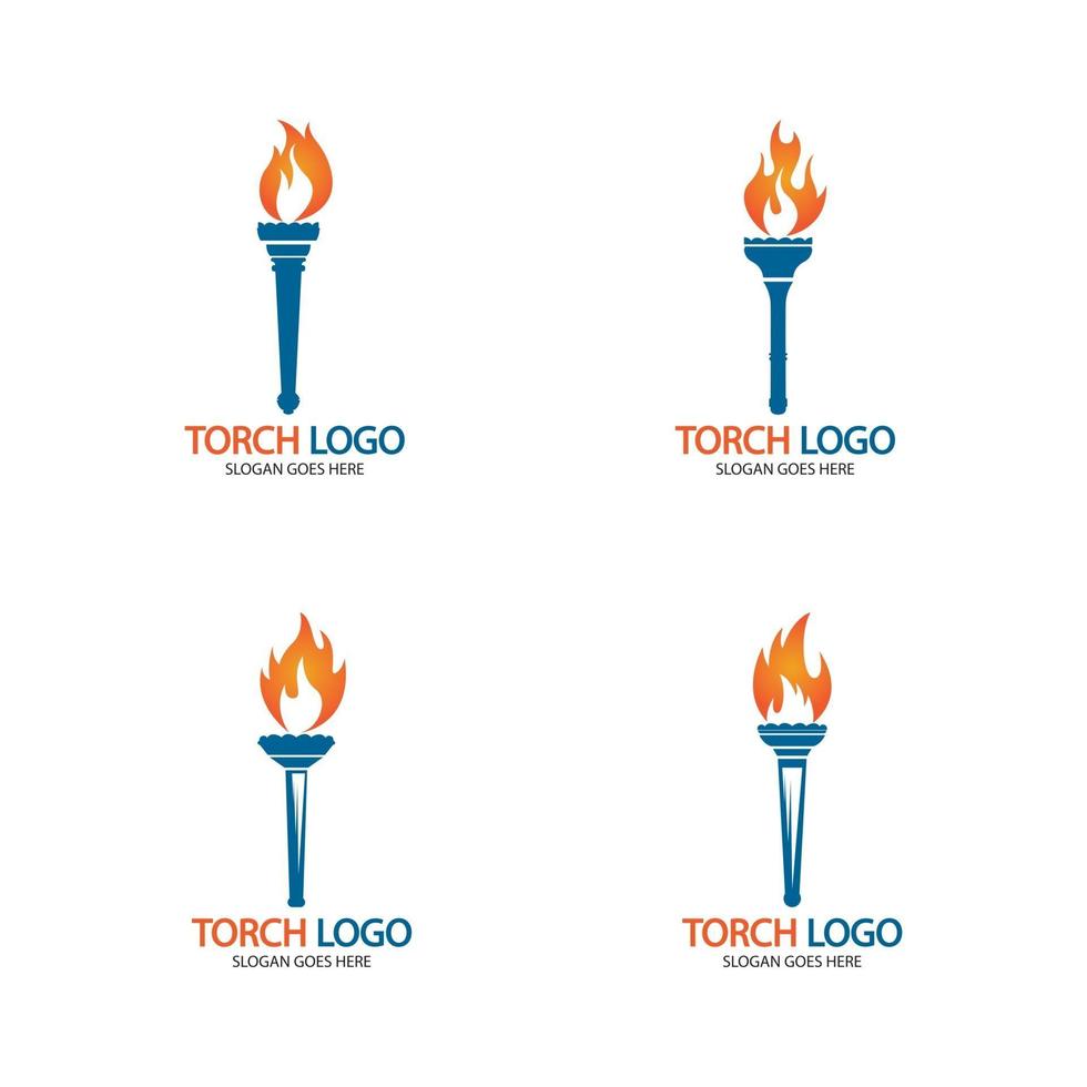 modèle de conception d'icône illustration vectorielle torche vecteur