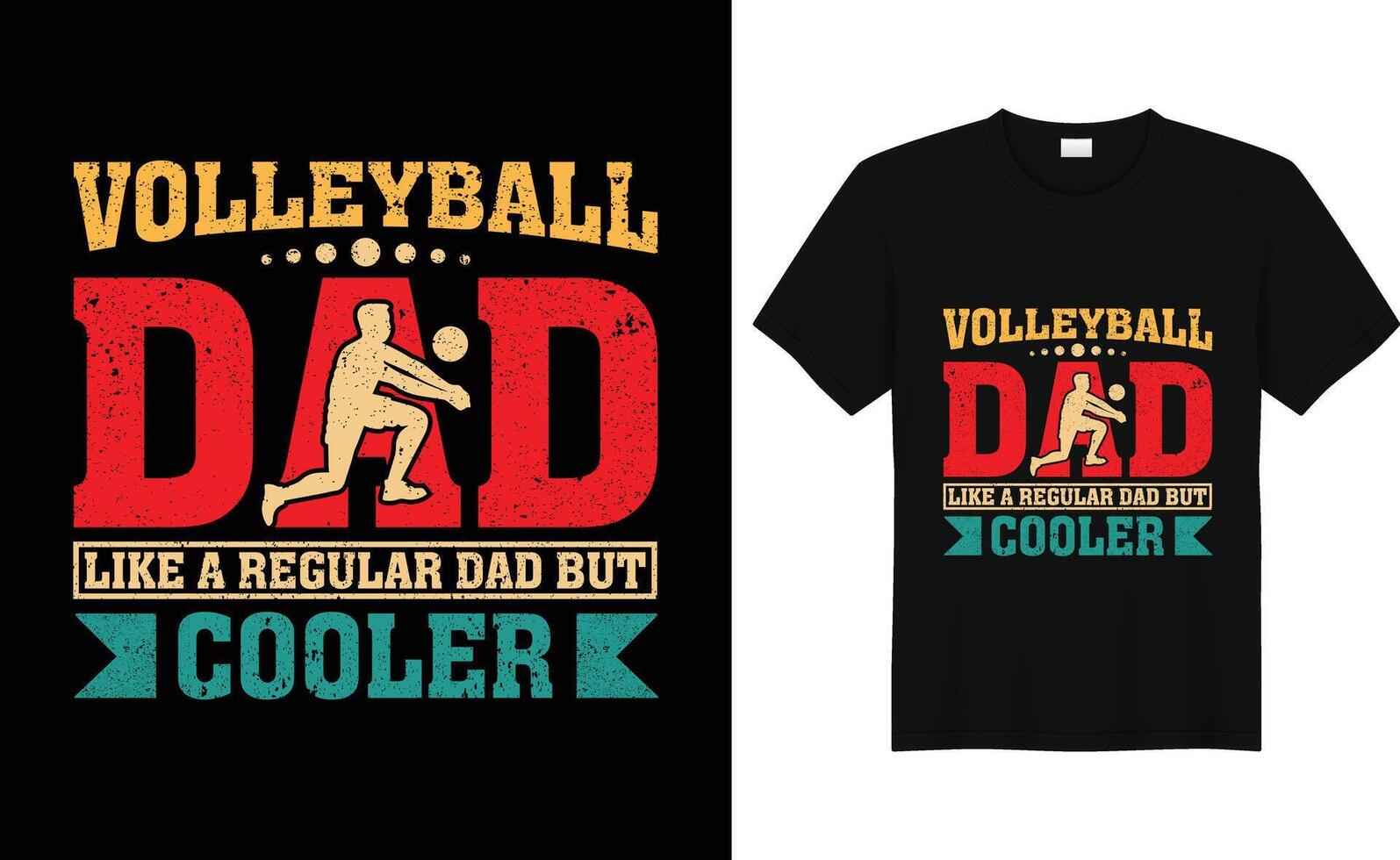 volley-ball papa comme une ordinaire papa mais glacière marrant papa T-shirt conception vecteur