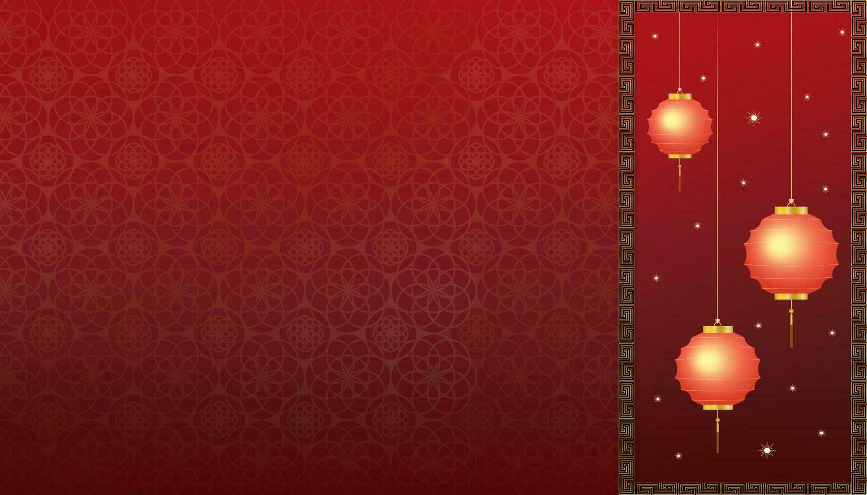 content chinois Nouveau année 2024.orientale modèle rouge Contexte avec rouge modèle et d'or cadre, vecteur asiatique art style pour toile de fond tournage pour milieu l'automne Festival produit présentation