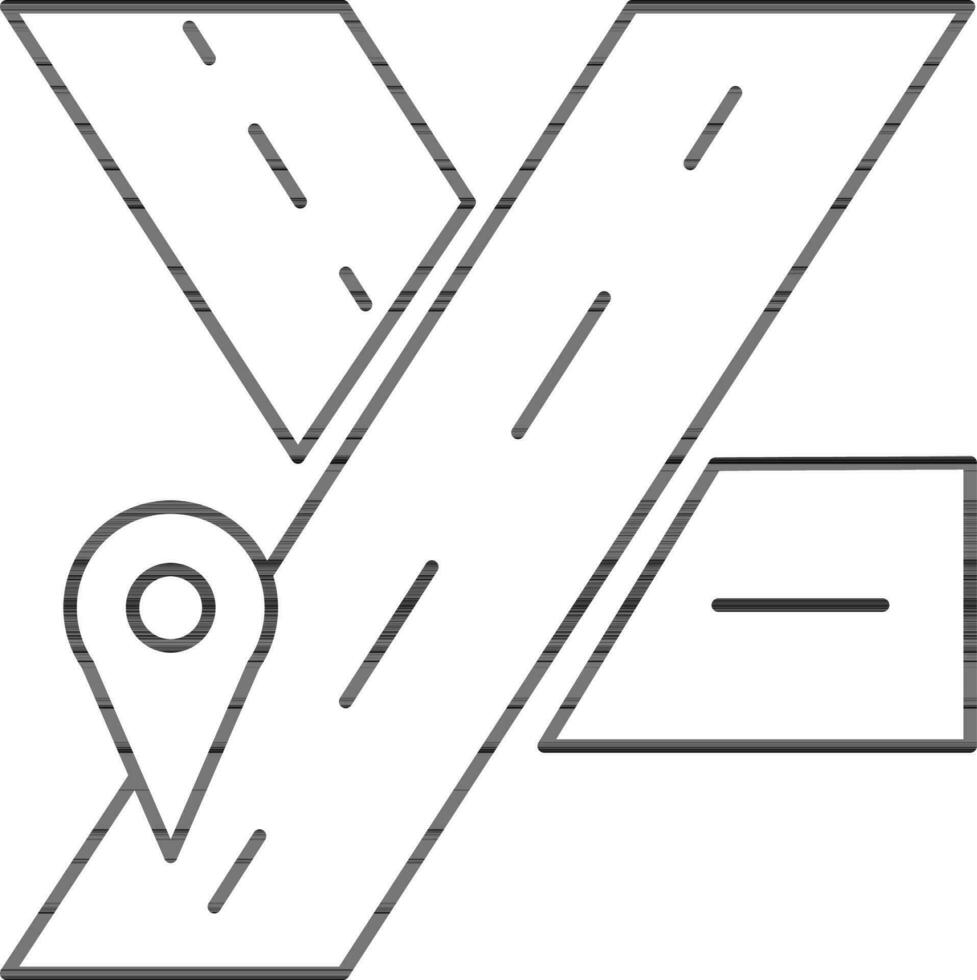GPS la navigation, icône de éclaireur avec carte broche. vecteur