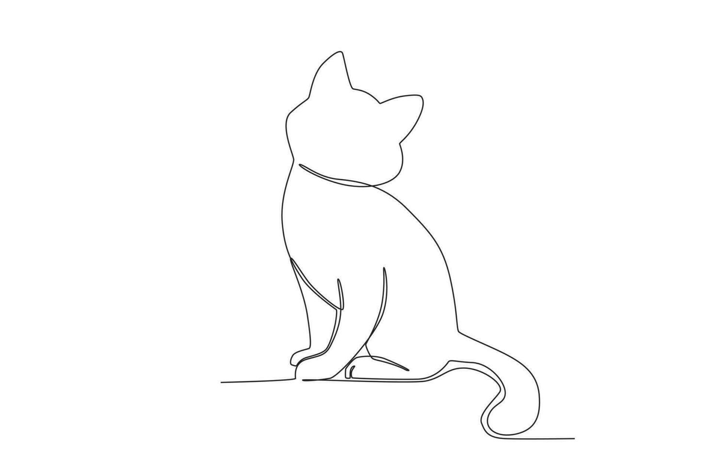 un adorable chaton séance vecteur