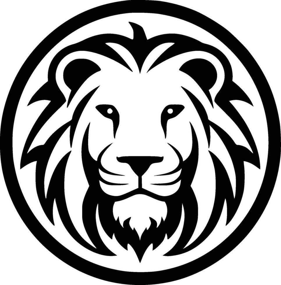 Lion - minimaliste et plat logo - vecteur illustration