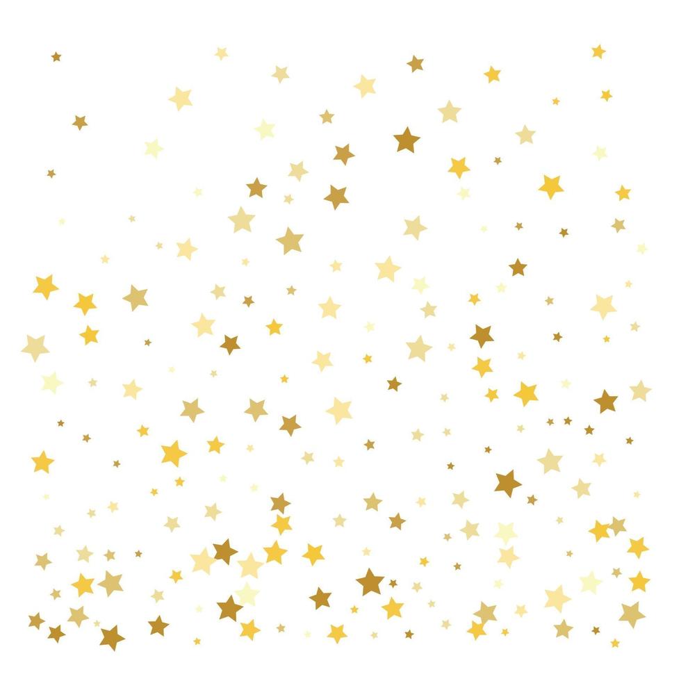 célébration de confettis étoiles d'or vecteur
