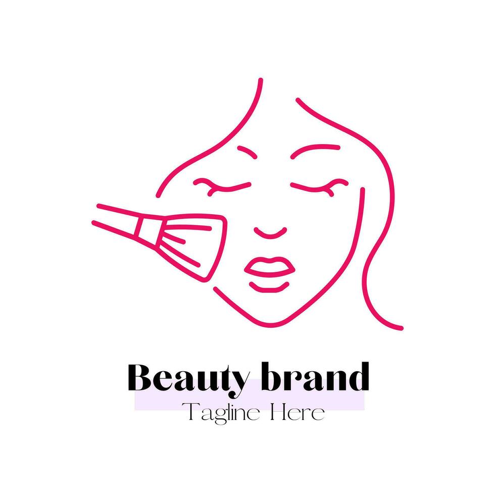 beauté salon logo vecteur conception illustration, marque identité emblème