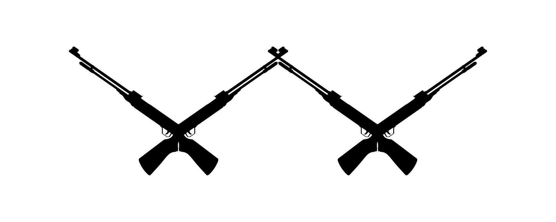 arme silhouette, une longue pistolet est une Catégorie de armes à feu avec longue barils, pour pictogramme. logo, applications, site Internet, art illustration ou graphique conception élément. vecteur illustration