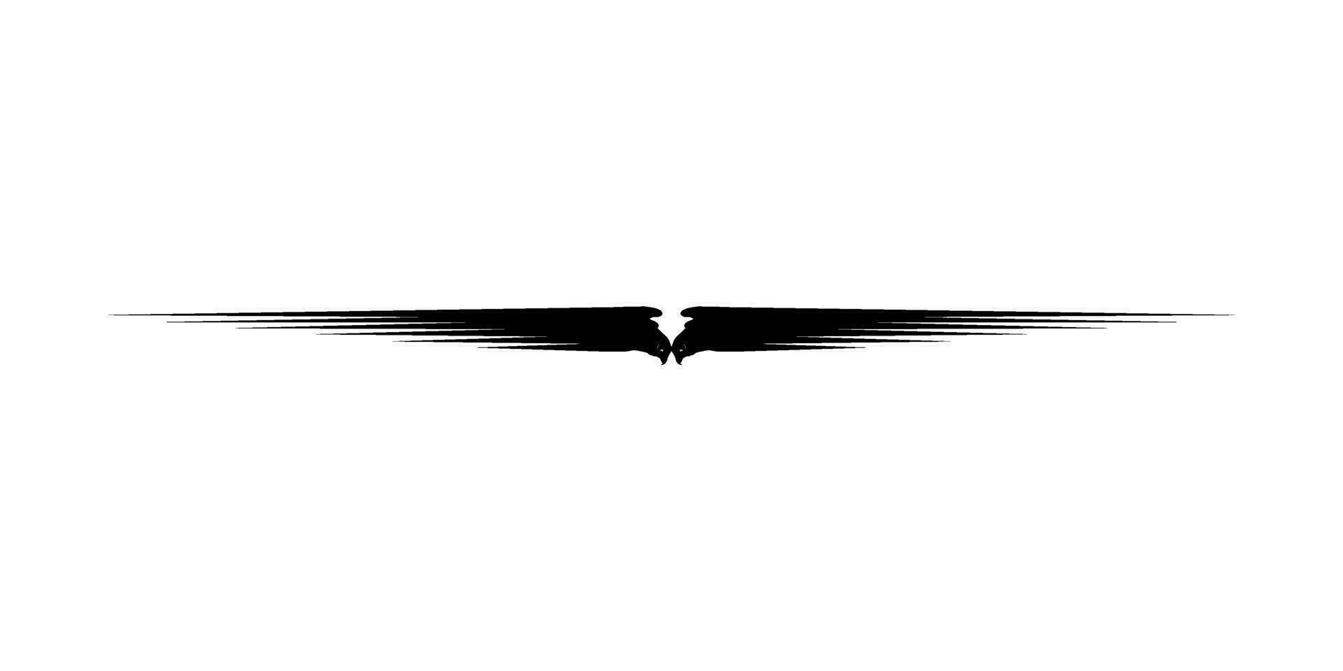 déformation de le en volant oiseau de proie silhouette, faucon ou faucon, pour logo, pictogramme, site Internet, art illustration, ou graphique conception élément. vecteur illustration