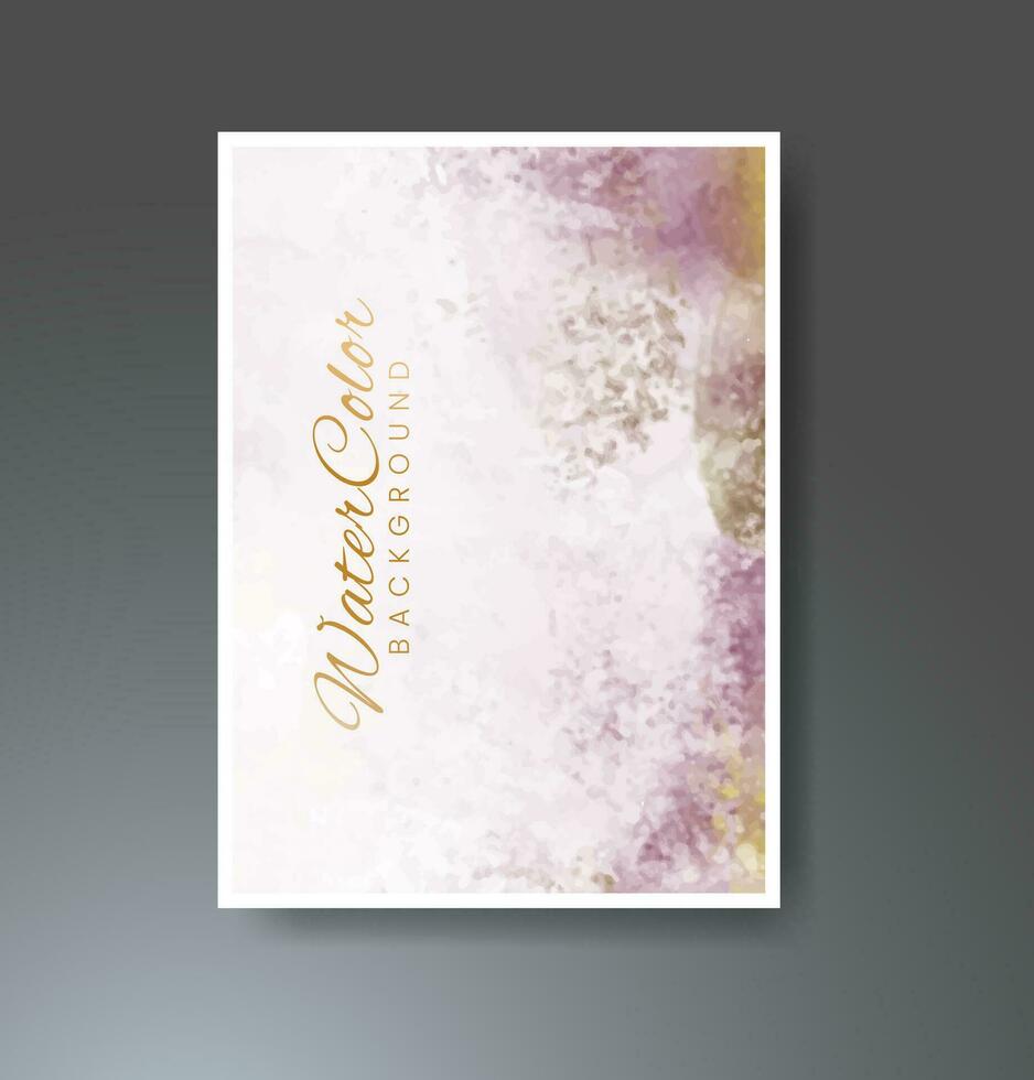 cartes avec fond aquarelle. conception pour votre couverture, date, carte postale, bannière, logo. vecteur