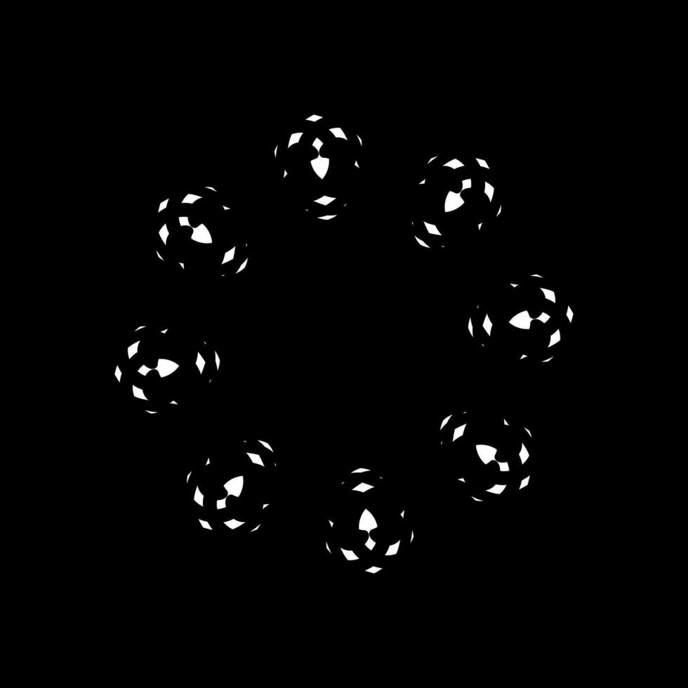 géométrique motif modèle, artistique en forme de cercle, monochrome et minimalisme, moderne contemporain mandala, pour décoration, arrière-plan, décoration ou graphique conception élément. vecteur illustration