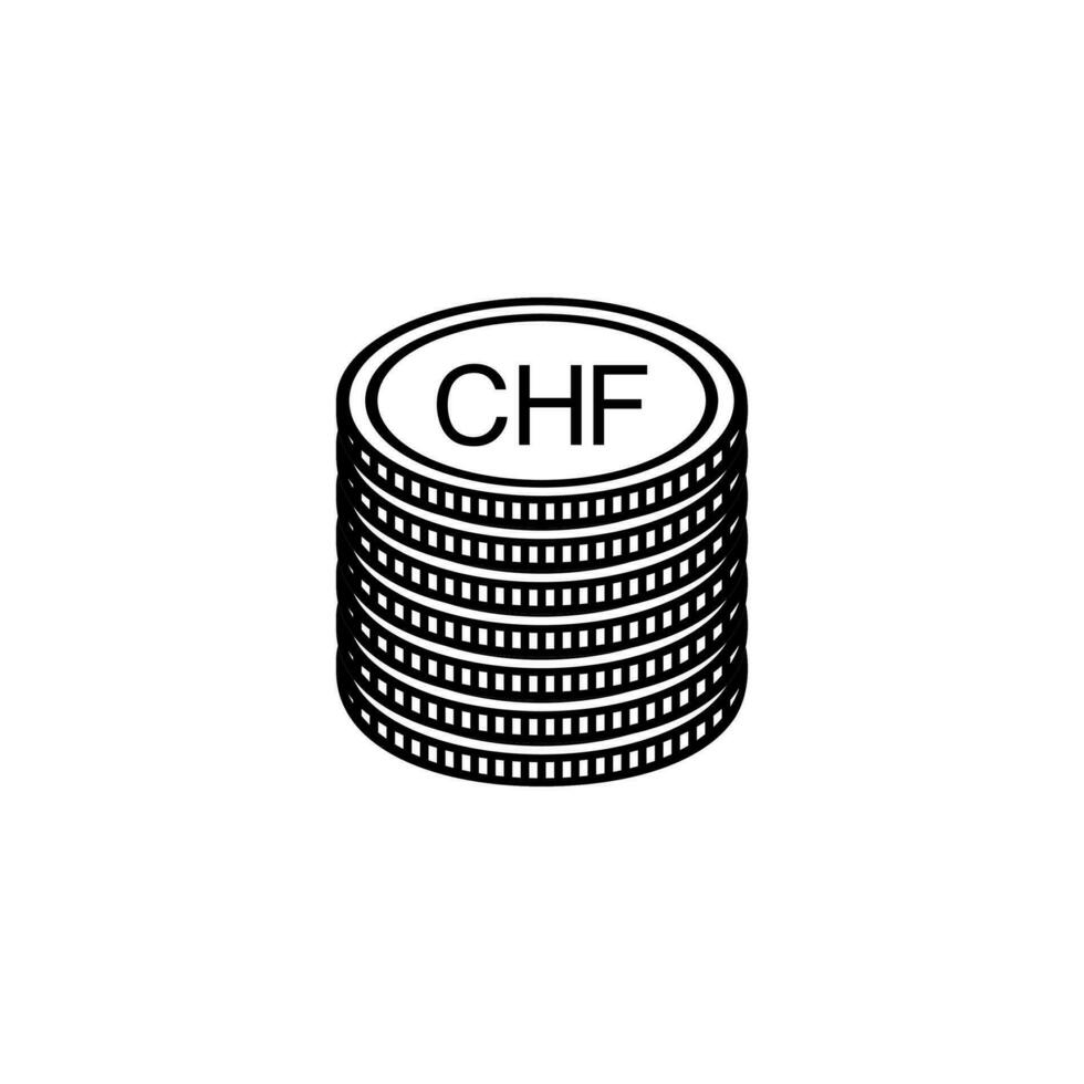 Liechtenstein devise symbole, Liechtenstein franc icône, chf signe. vecteur illustration