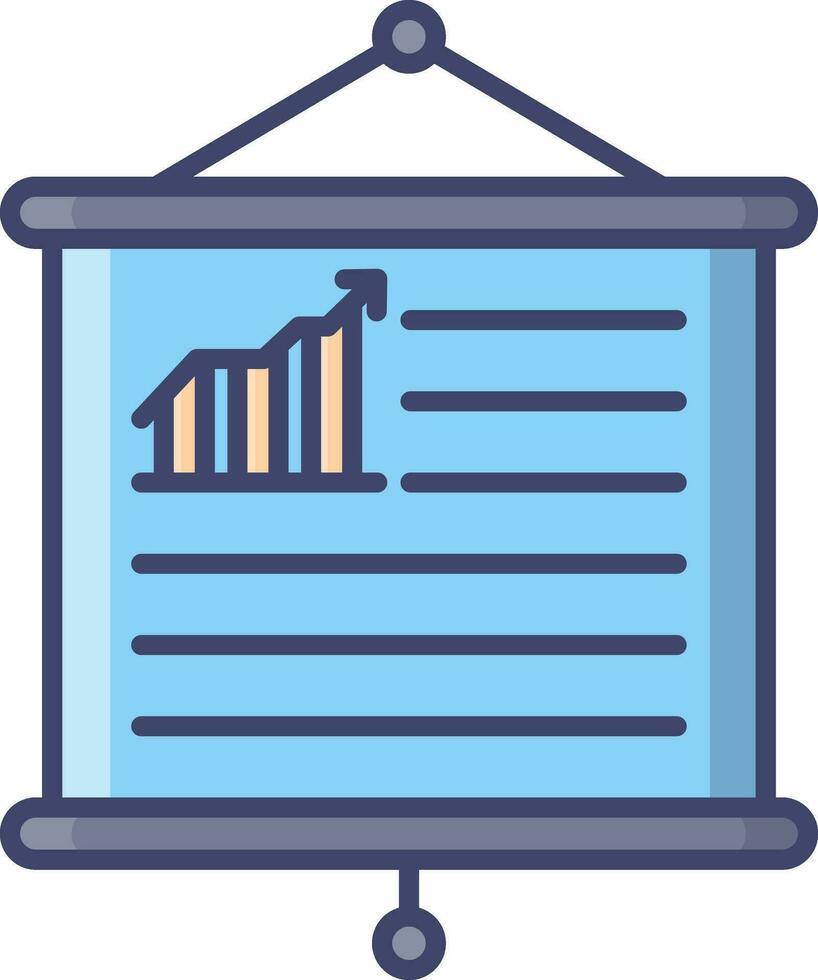 infographie projecteur planche icône dans bleu couleur. vecteur
