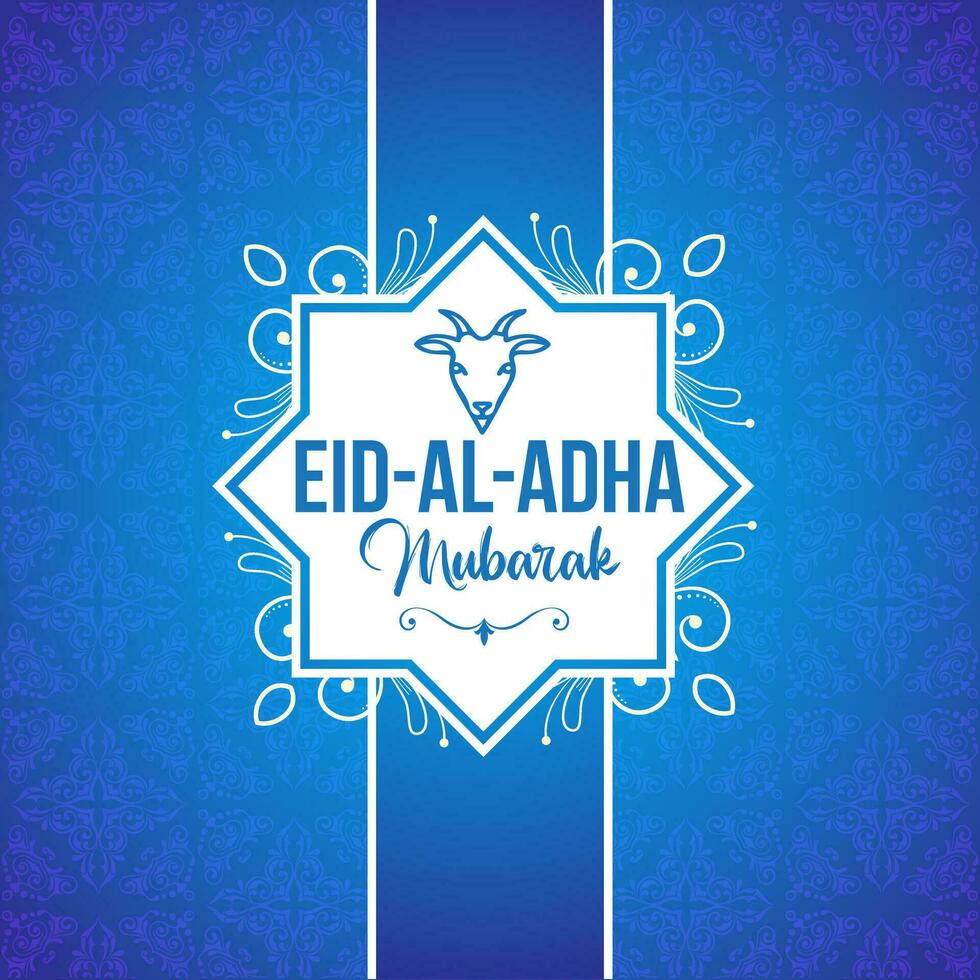 eid al-adha mubarak islamique Festival social médias conception vecteur