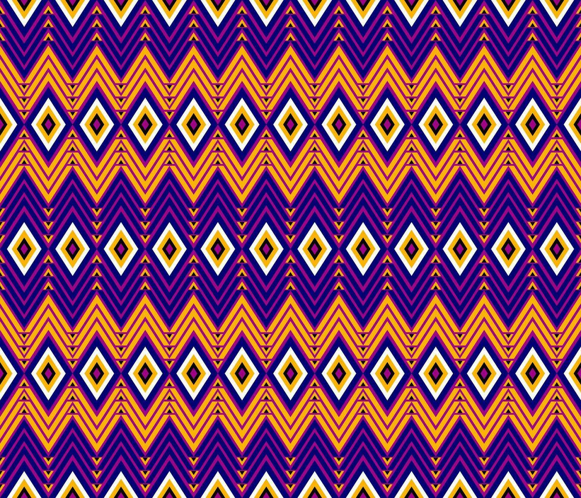 broderie Indien aztèque ethnique modèle dans Jaune et violet vecteur