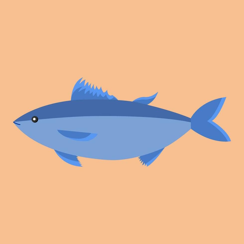 mer poisson dans plat vecteur illustration conception