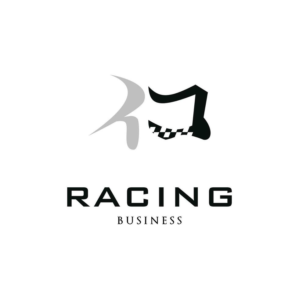 initiale lettre rd courses icône logo conception modèle vecteur