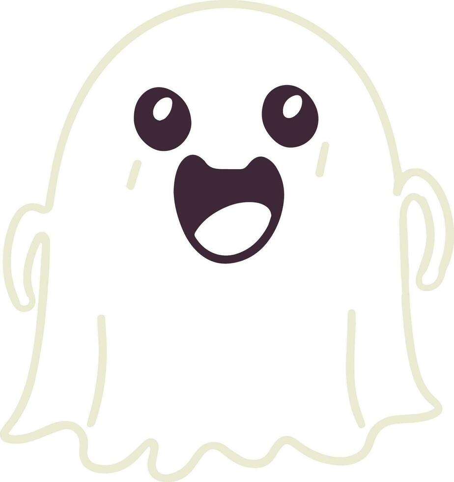 Halloween mignonne effrayant fantôme vecteur