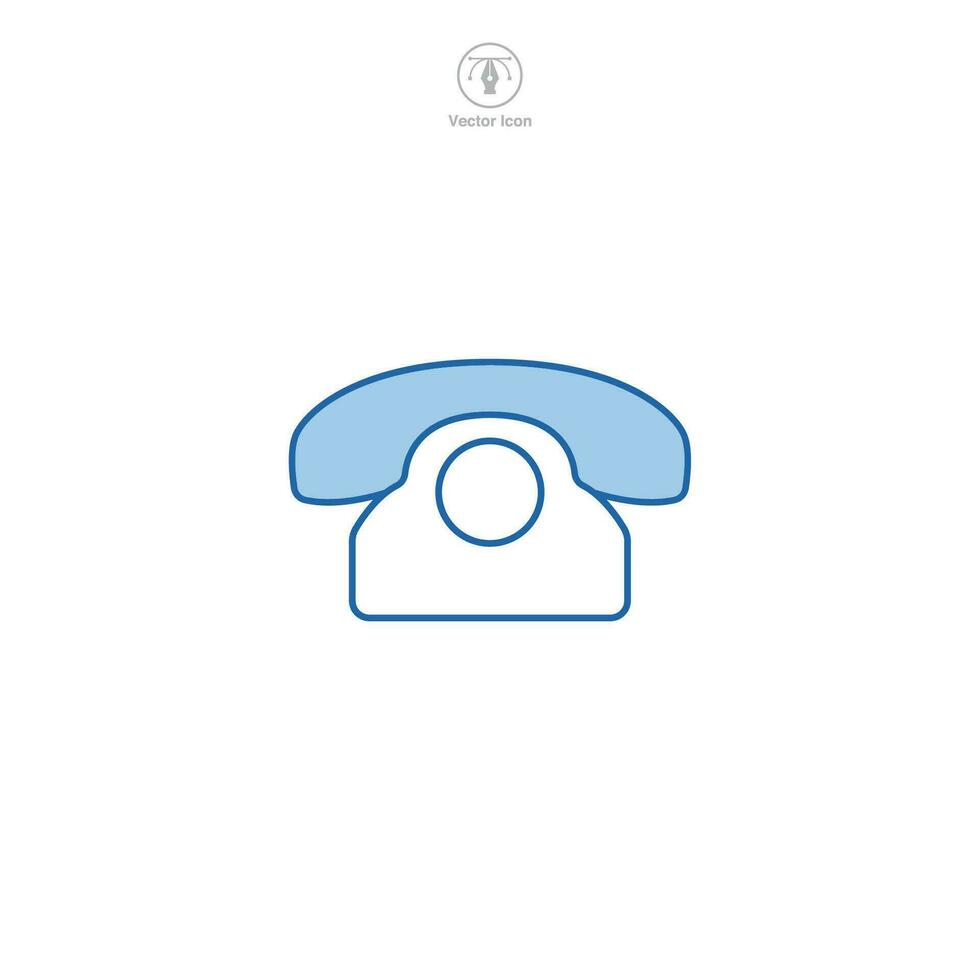 téléphone icône. une lisse et reconnaissable vecteur illustration de une téléphone, symbolisant communication, appels, et mobile dispositifs.