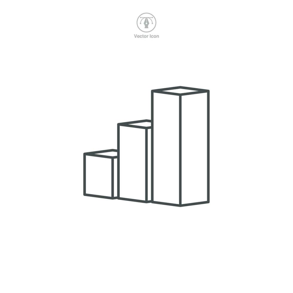 vecteur illustration de une bar graphique icône, encapsulant Les données visualisation, le progrès suivi, et statistique analyse. idéal pour entreprise, finance, et analytique