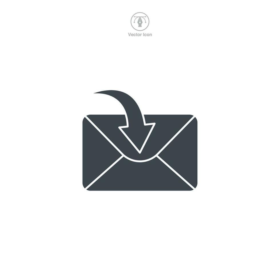 email ou enveloppe icône. une simple et reconnaissable vecteur illustration de un email ou enveloppe, représentant correspondance, messages, et communication.