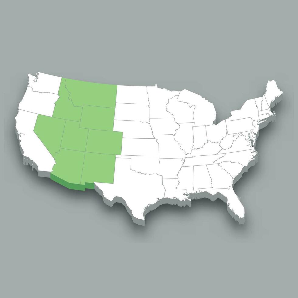 Montagne division emplacement dans uni États carte vecteur