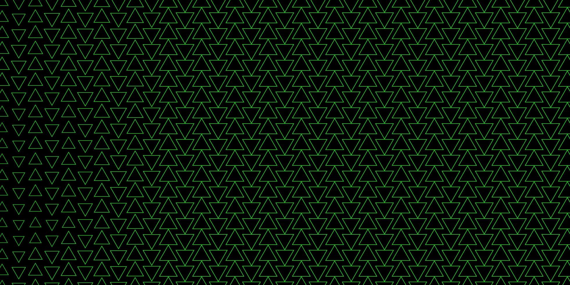 disposition vectorielle vert foncé avec des triangles de lignes brillant illustration abstraite avec motif de triangles colorés pour les publicités vecteur