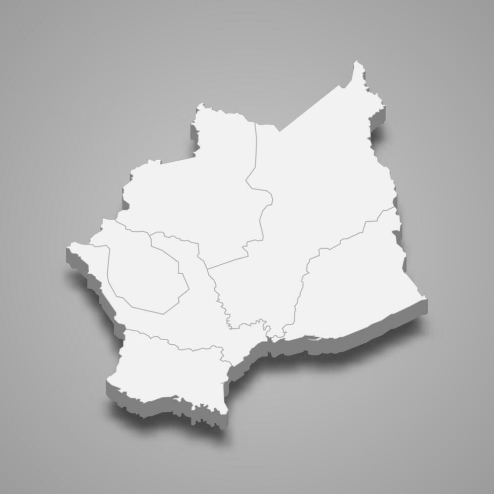 3d isométrique carte de cocle est une Province de Panama vecteur