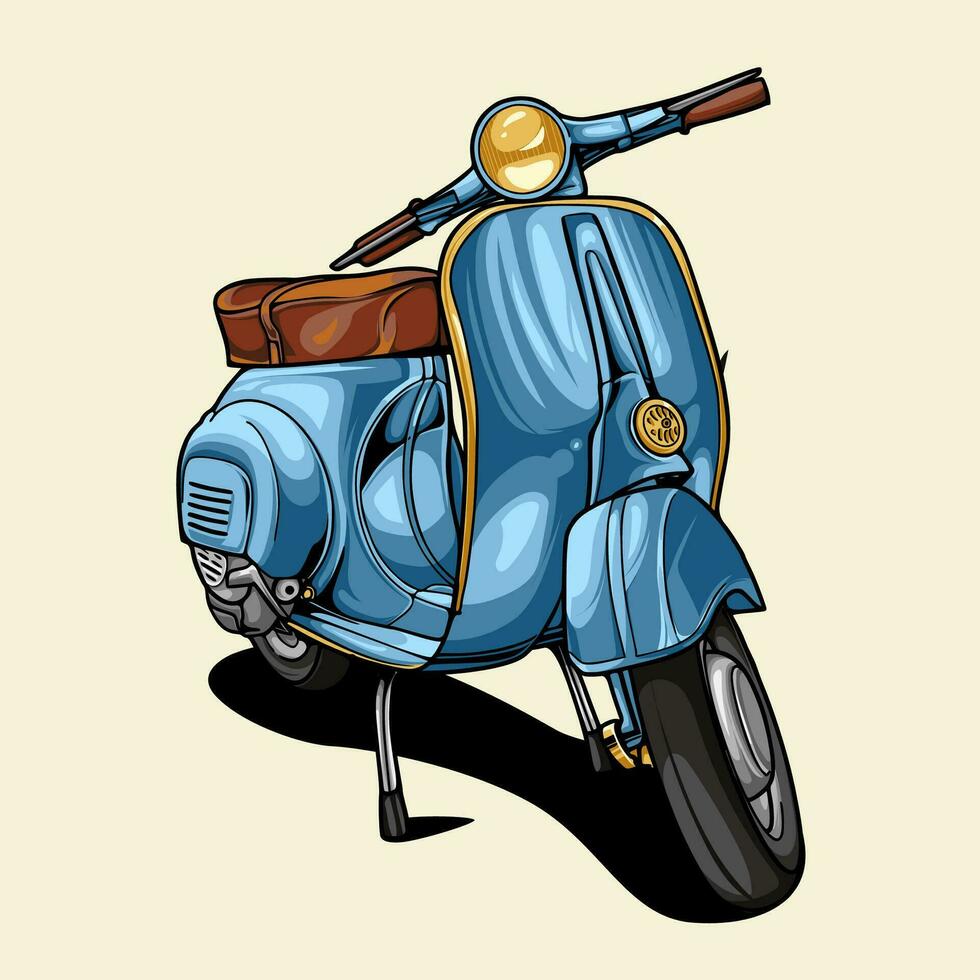 antique vespa moto vecteur